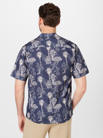 By Garment Makers Regular Fit Hemd 'Elmer'  (GOTS) in Blau