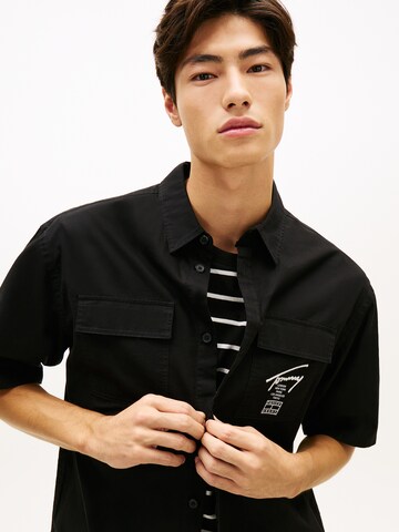Tommy Jeans Comfort Fit Πουκάμισο σε μαύρο