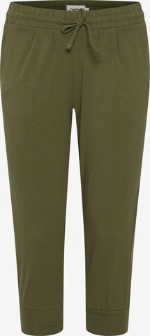 Effilé Pantalon chino 'ODDA' Oxmo en vert : devant