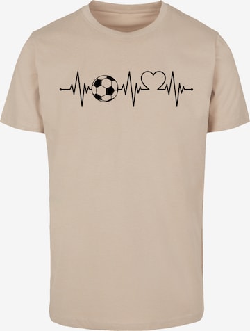 F4NT4STIC Shirt 'Heartbeat Soccer' in Beige: front