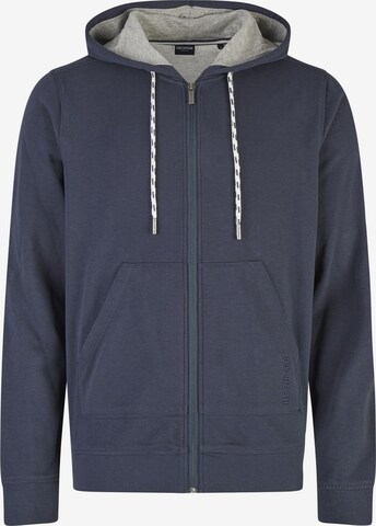 HECHTER PARIS Zip-Up Hoodie in Blue: front