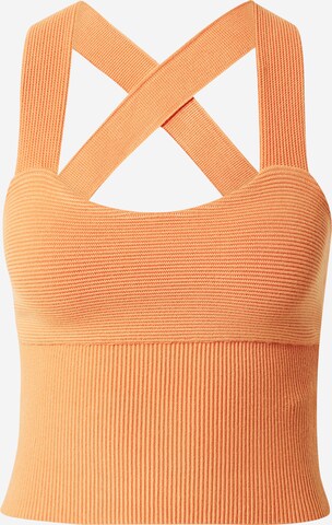 Abercrombie & Fitch Knitted top 'OTTOMAN' in Orange: front