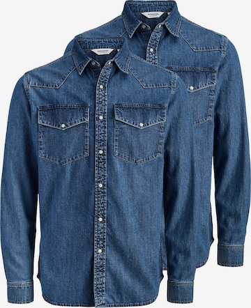 JACK & JONES Overhemd 'Western' in Blauw: voorkant