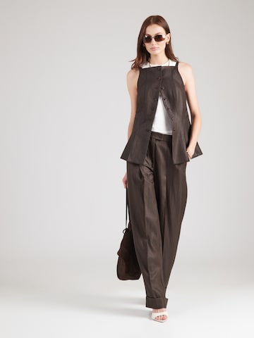 Wide Leg Pantalon à plis 'PANDORA LANE' IVY OAK en marron