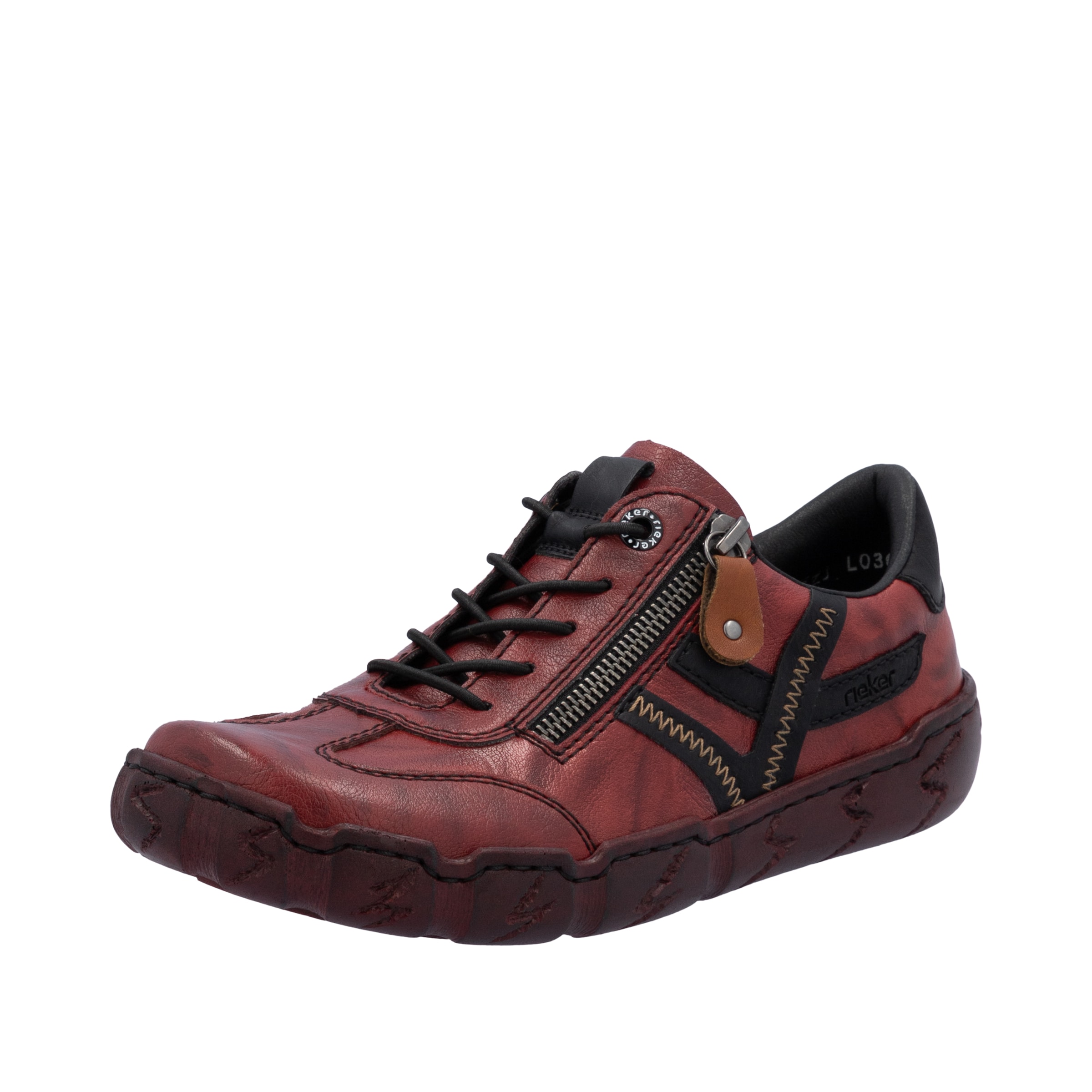 Rieker Athletic Lace-Up Shoes in Red: front