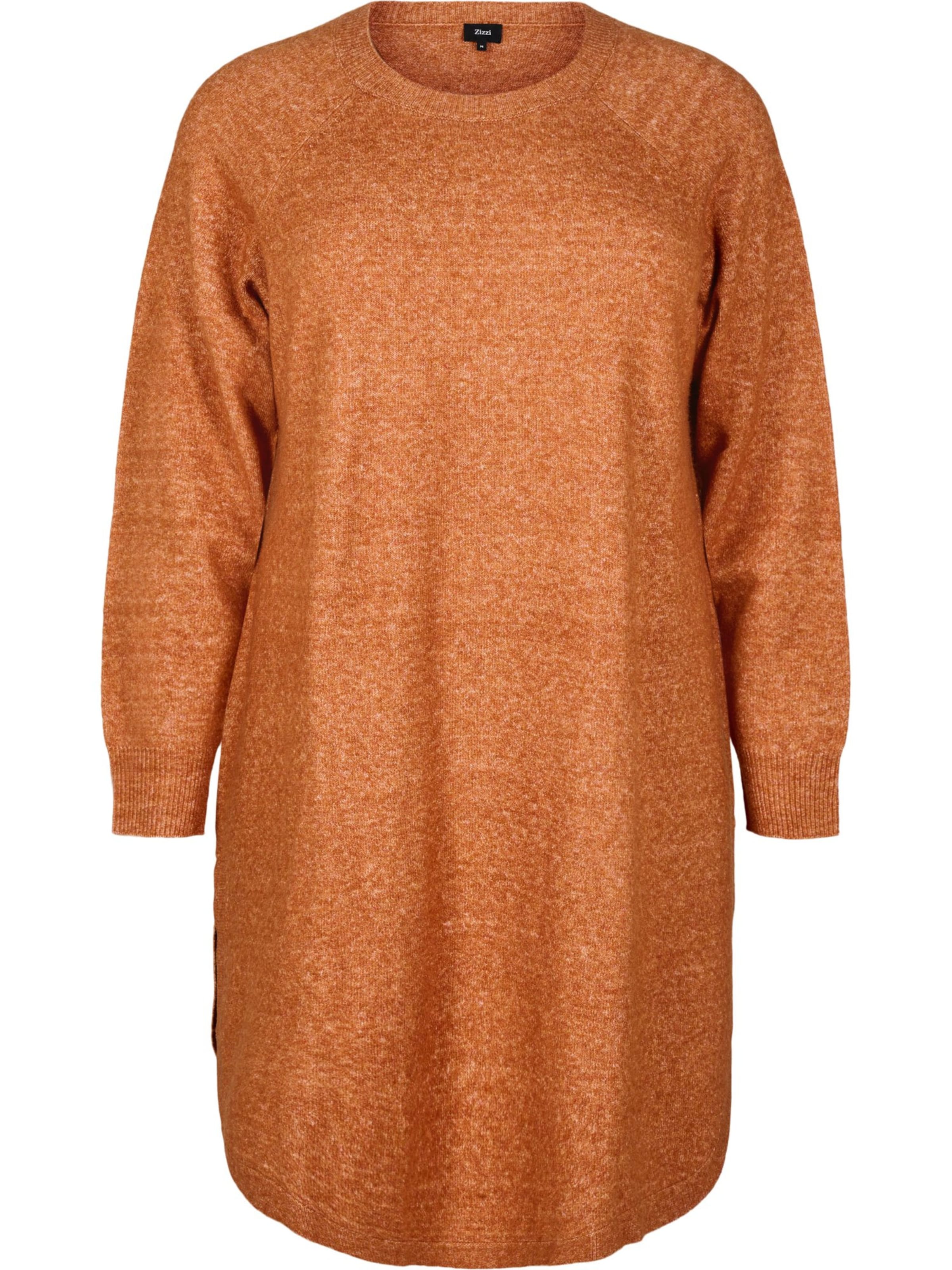 Zizzi Kootud kleit 'CAVISTA', värv oranž: eest vaates