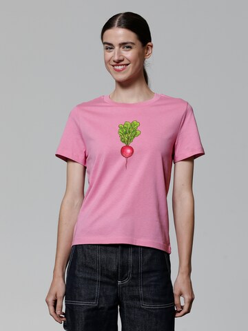 T-shirt ' Radieschen ' Watapparel en rose : devant