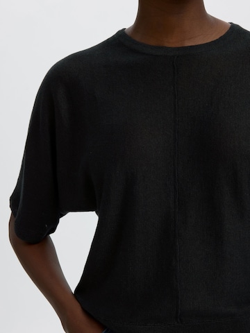 SELECTED Strickweste in Schwarz