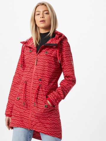 Alife and Kickin Tussenparka 'Charlotte' in Rood: voorkant