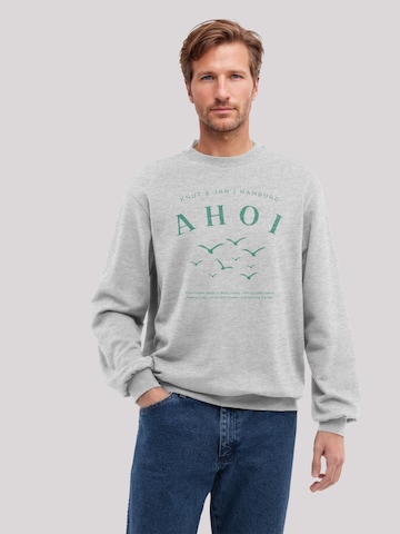 F4NT4STIC Sweatshirt 'Ahoi Möwe Knut und Jan' in Grey: front