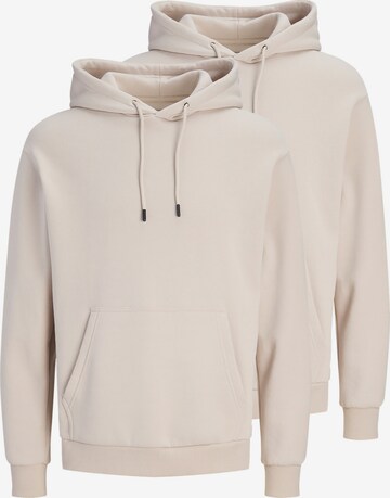 JACK & JONES Sweatshirt 'Bradley' in Beige: front