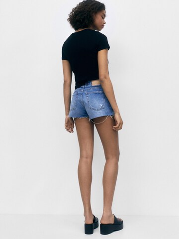 Pull&Bear Regular Shorts in Blau