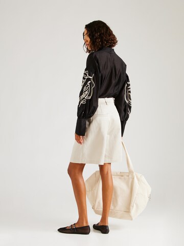 & Other Stories Wide Leg Bukser med lægfolder i beige