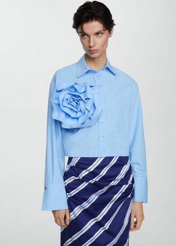 MANGO Blouse 'Orchid' in Blauw: voorkant