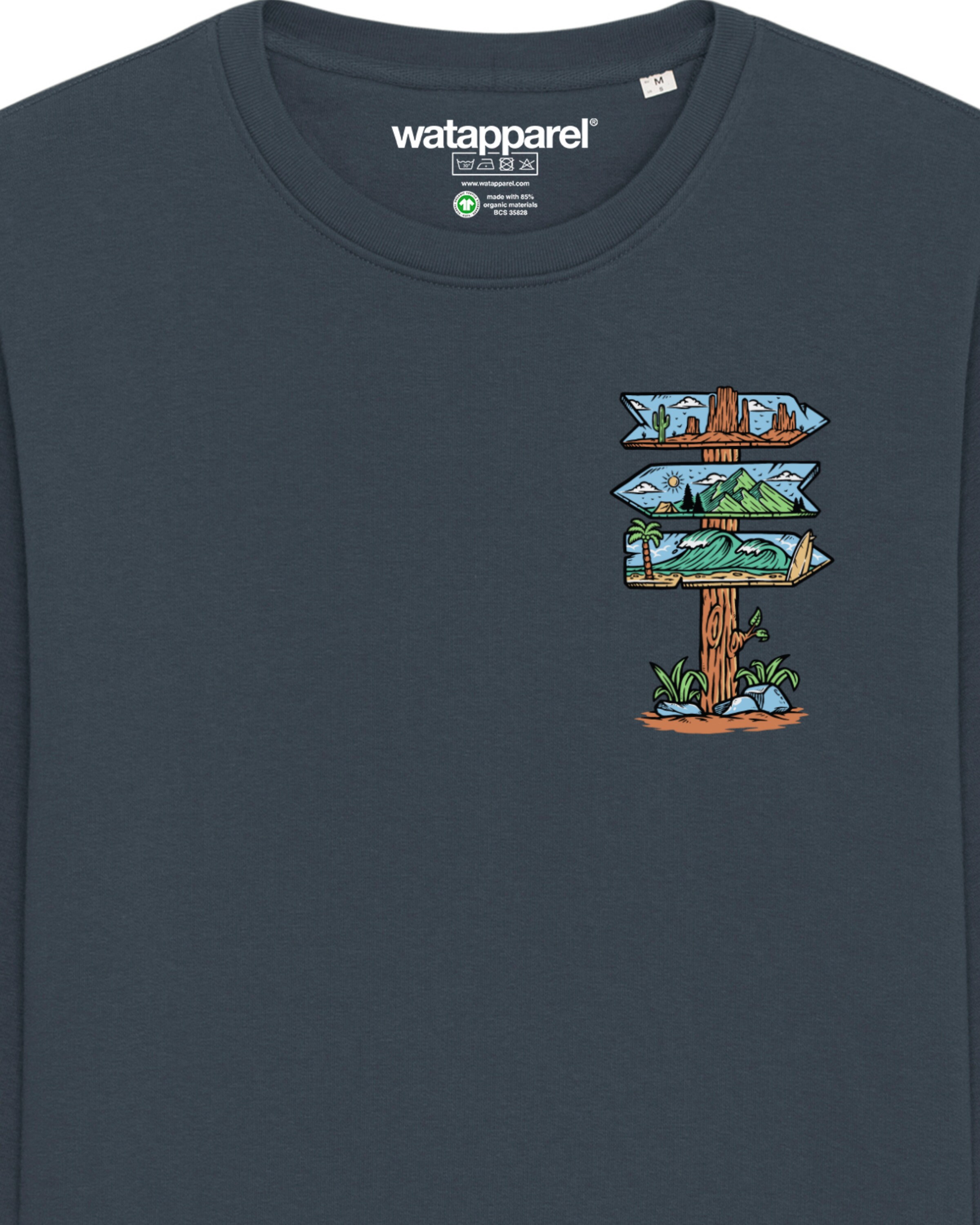 Sweat-shirt ' Adventure is everywhere ' Watapparel en gris