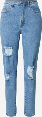 Missguided Tapered Jeans in Blue: front