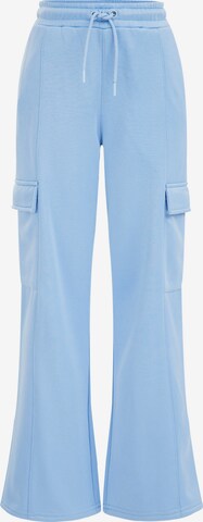 Regular Pantaloni de la WE Fashion pe albastru: față