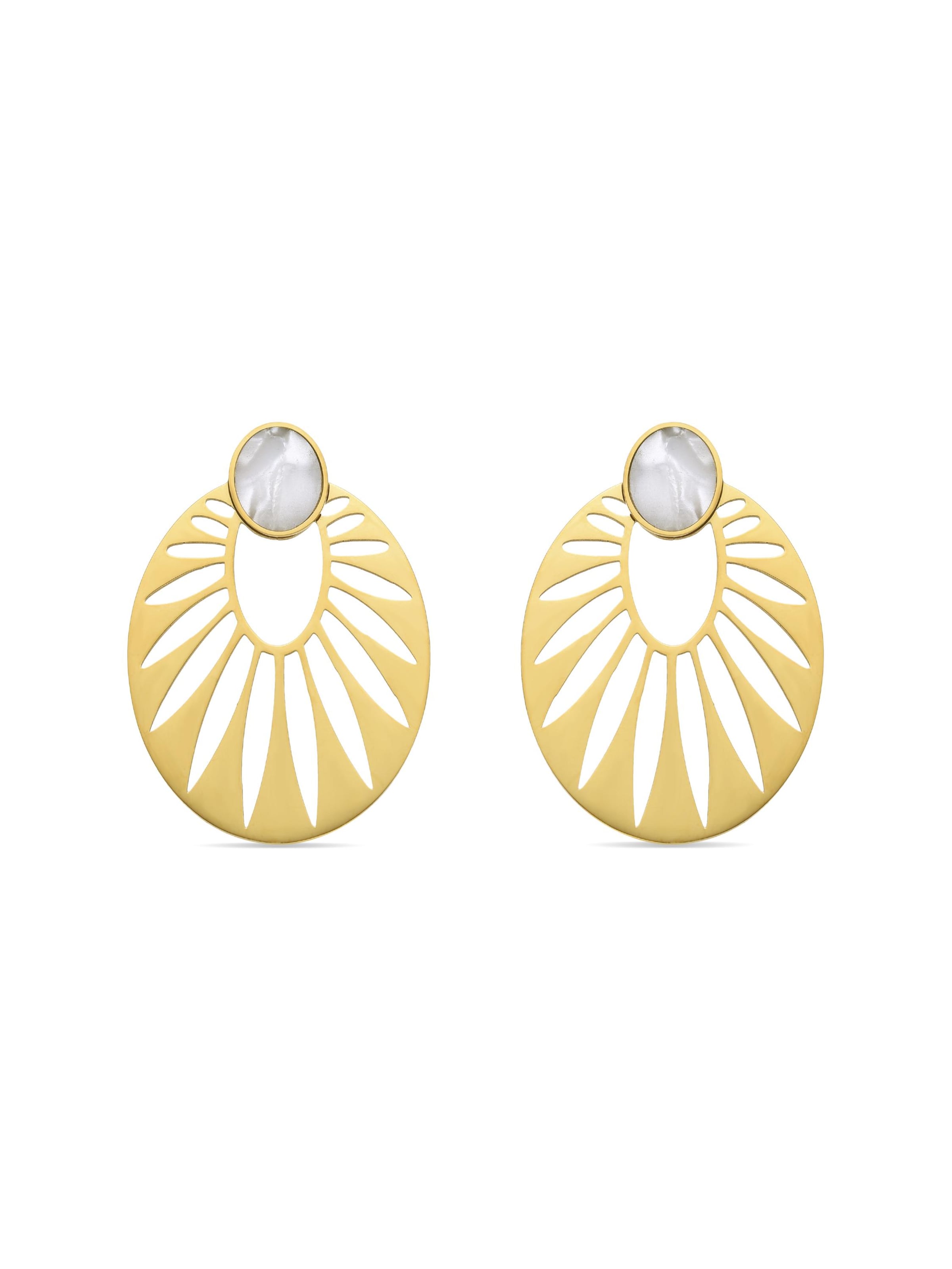 Boucles d'oreilles 'Elbi' Luxenter en blanc : devant