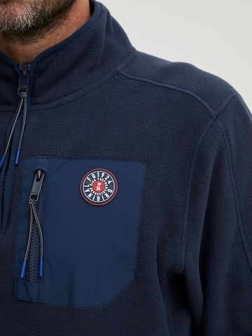 FQ1924 Fleece jas 'Lucas' in Blauw