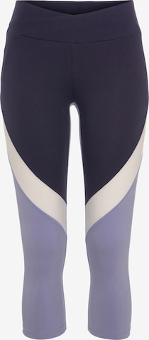 LASCANA ACTIVE Skinny Workout Pants in Purple: front