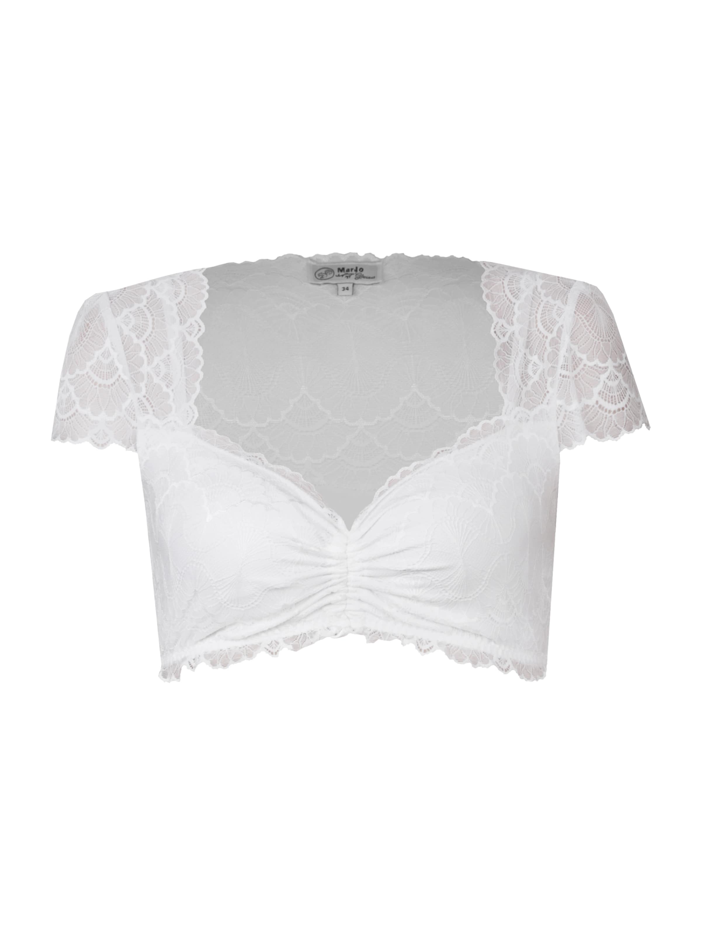 Blouse folklorique 'Adelsdorf' MARJO en blanc : devant