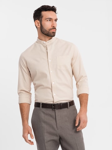 Ombre Comfort fit Business Shirt in Beige