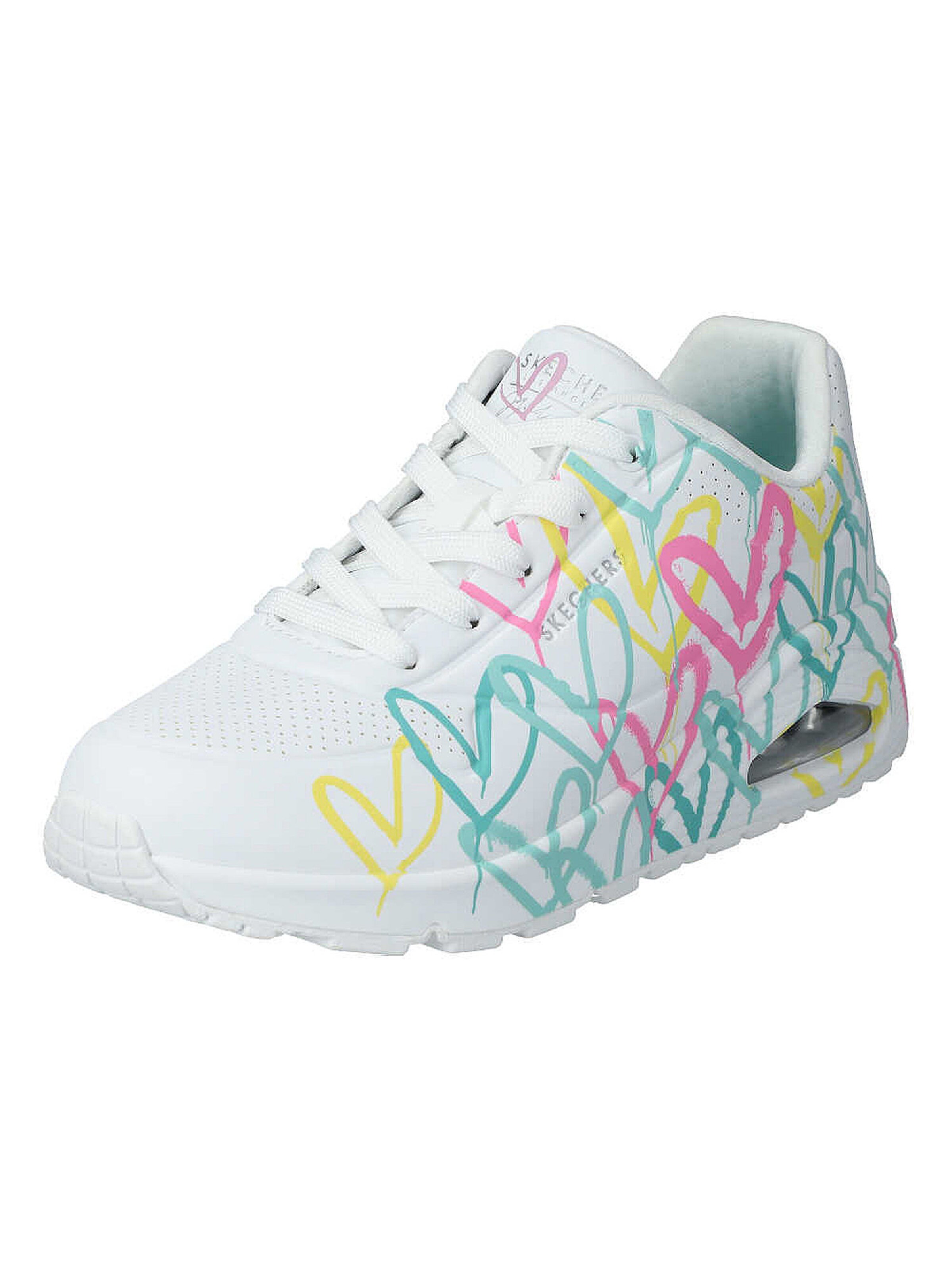 SKECHERS Platform trainers 'Uno - Changed Love' in White: front