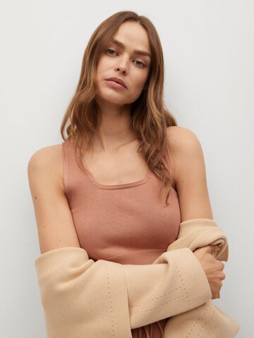 MANGO Knitted Top 'Lunera' in Pink