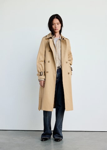 MANGO Tussenmantel 'POLANA' in Beige: voorkant
