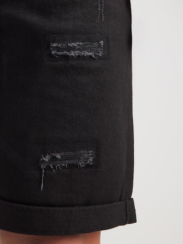 INDICODE JEANS Regularen Kavbojke 'Kaden Holes' | črna barva