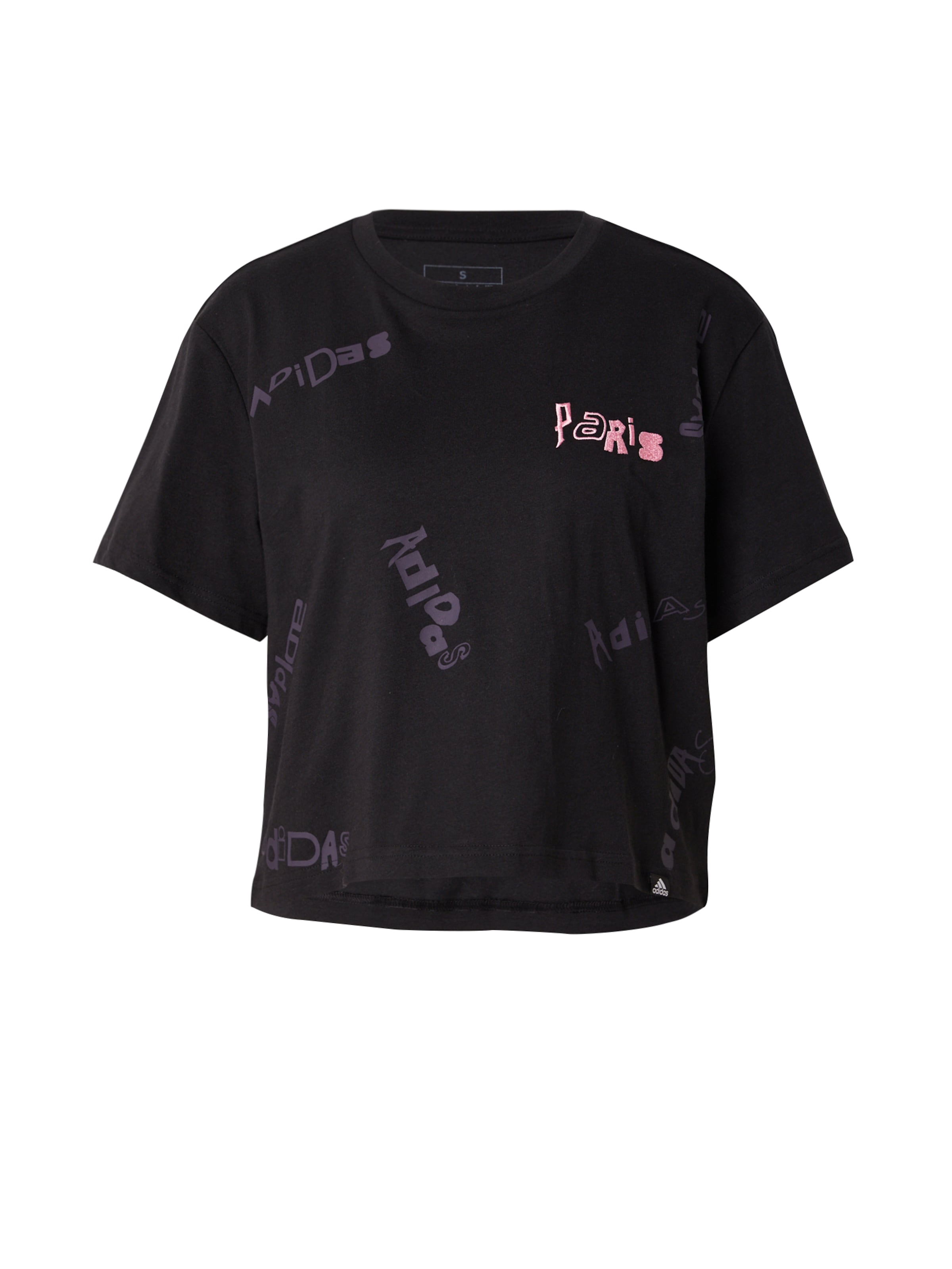 juoda ADIDAS SPORTSWEAR Sportiniai marškinėliai: priekis