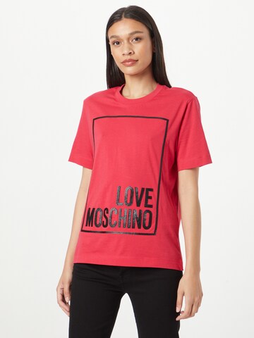 Maglietta di Love Moschino in rosso: frontale