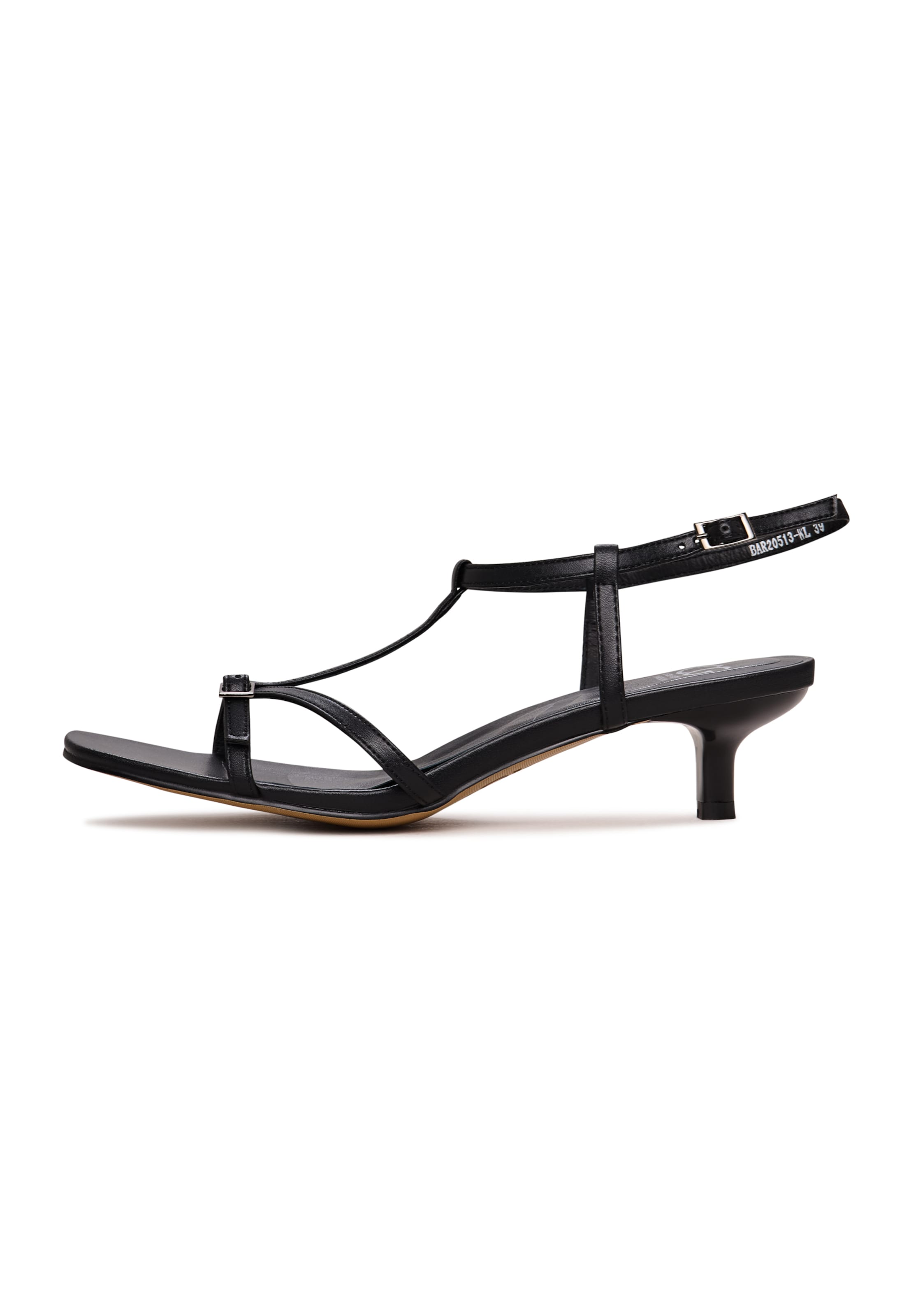 CESARE GASPARI Strap sandal in Black: front