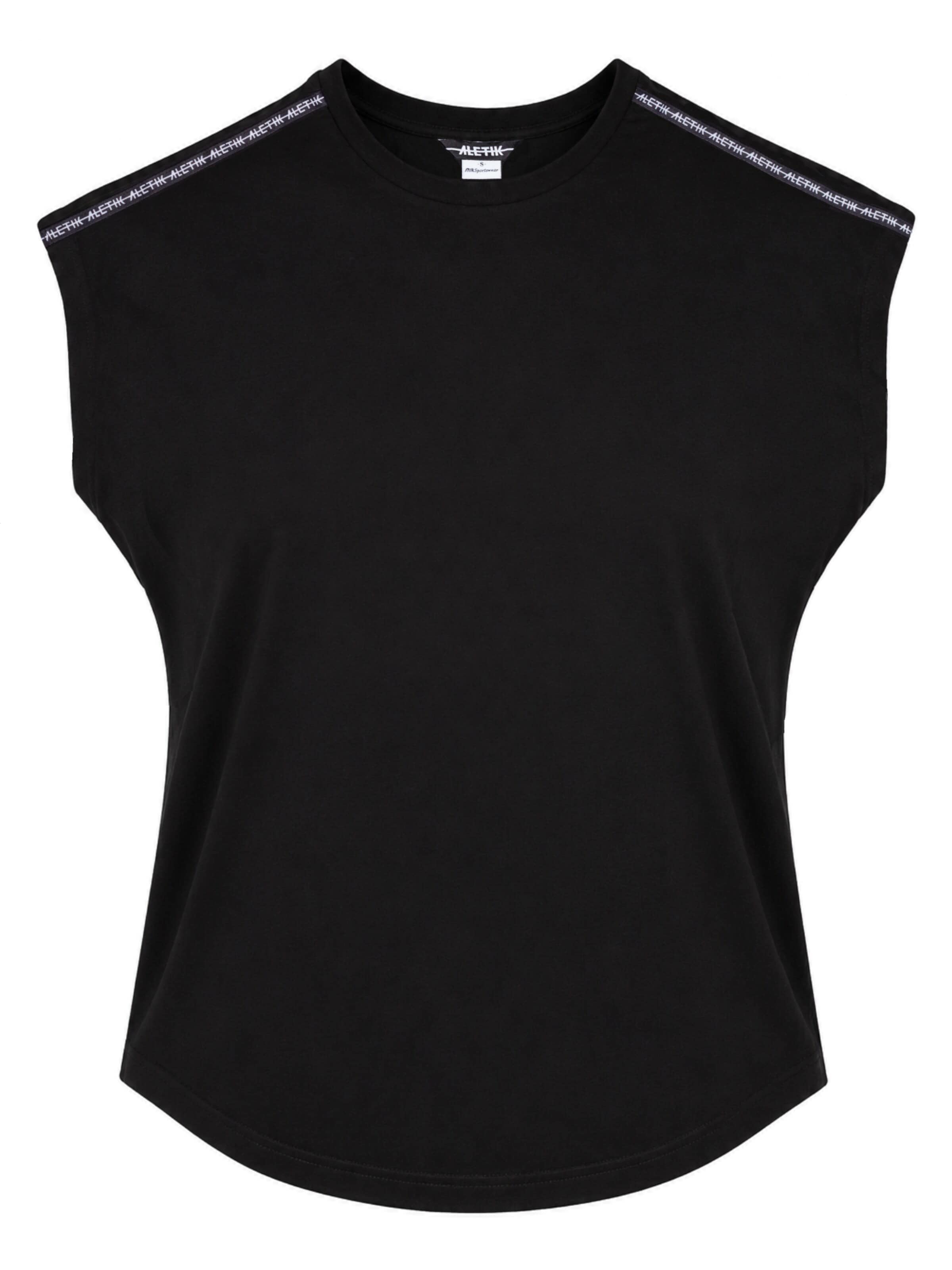 Aletik Shirt 'Original Logo-Tape T-Shirt' in Black: front