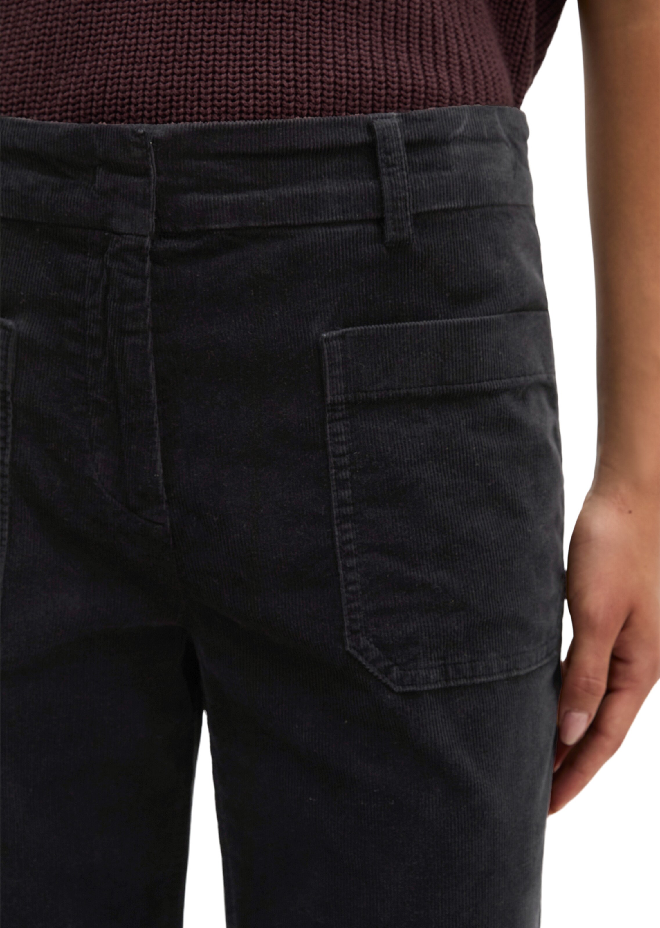 Marc O'Polo Flared Broek in Zwart