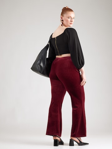 évasé Pantalon 'CARDAIZA' ONLY Carmakoma en rouge
