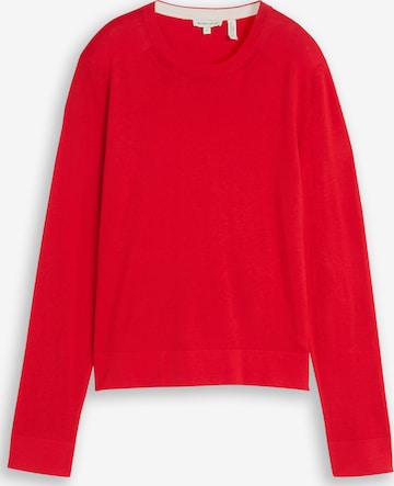 Pull-over TOM TAILOR en rouge : devant