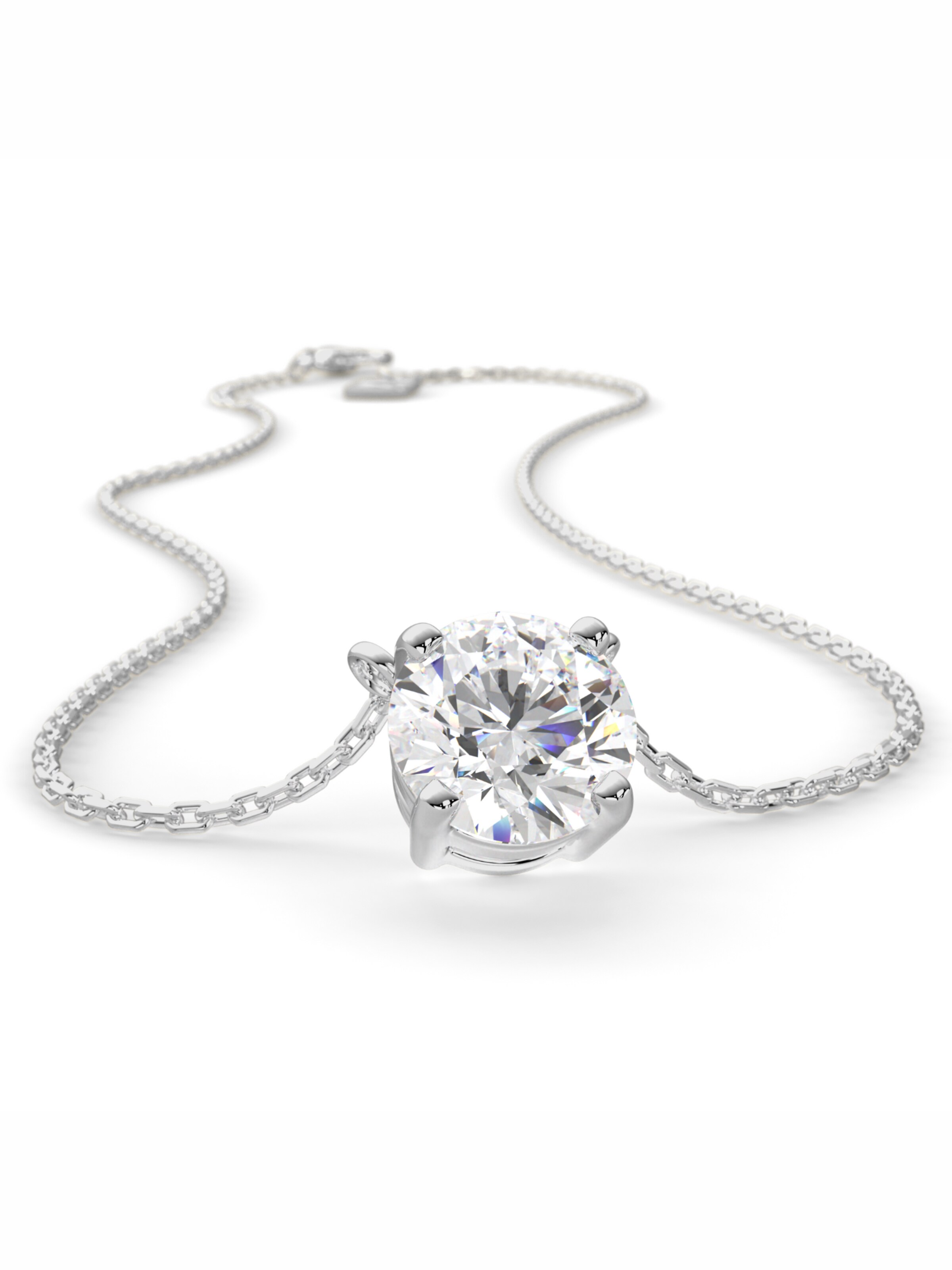 Chaîne 'Zirconia' SERASAR en argent : devant