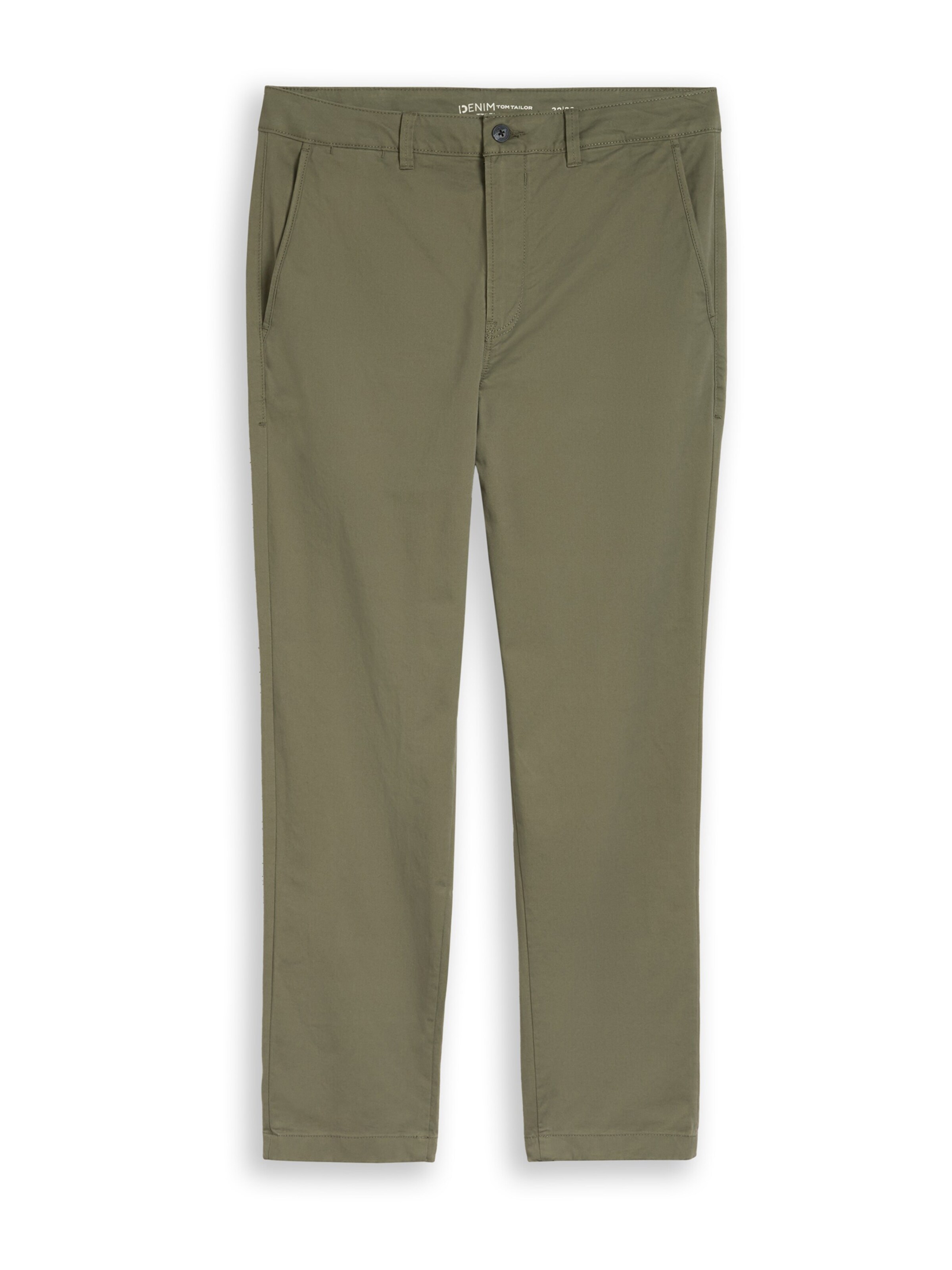 TOM TAILOR DENIM Панталон Chino в зелено: отпред