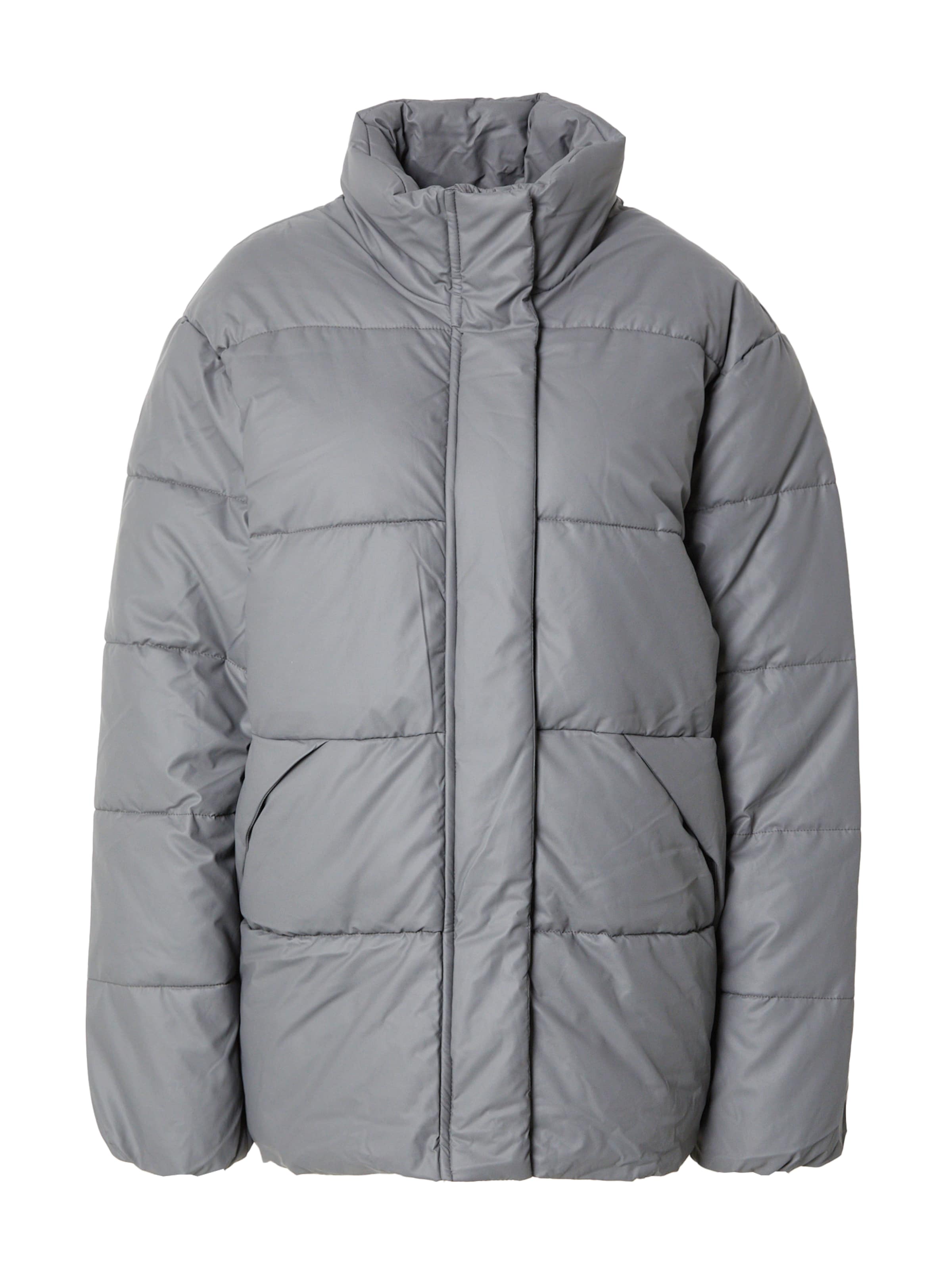 PIECES Winter Jacket 'PCNOELI' in Grey: front