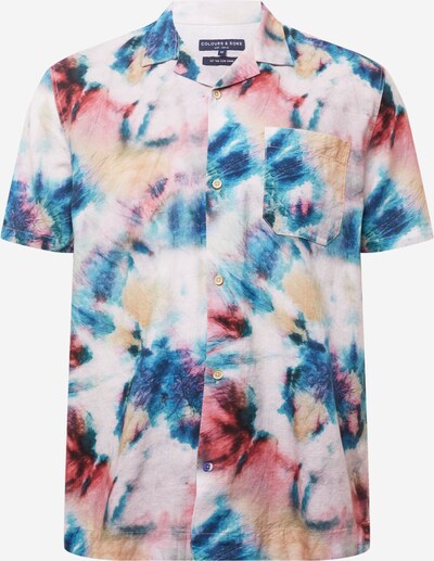 COLOURS & SONS Chemise en beige / bleu / poudre / rouge, Vue avec produit
