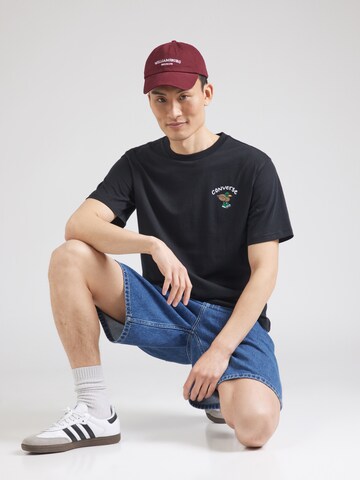 CONVERSE T-Shirt 'POOL' in Schwarz: Vorderseite