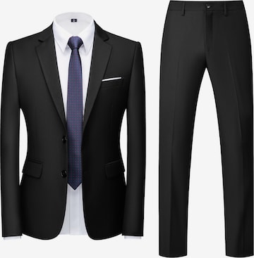 Youthup Slim fit Suit in Black: front