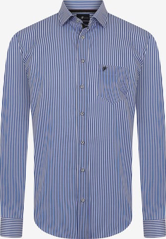 DENIM CULTURE Regular fit Button Up Shirt 'ALEXANDER' in Blue: front