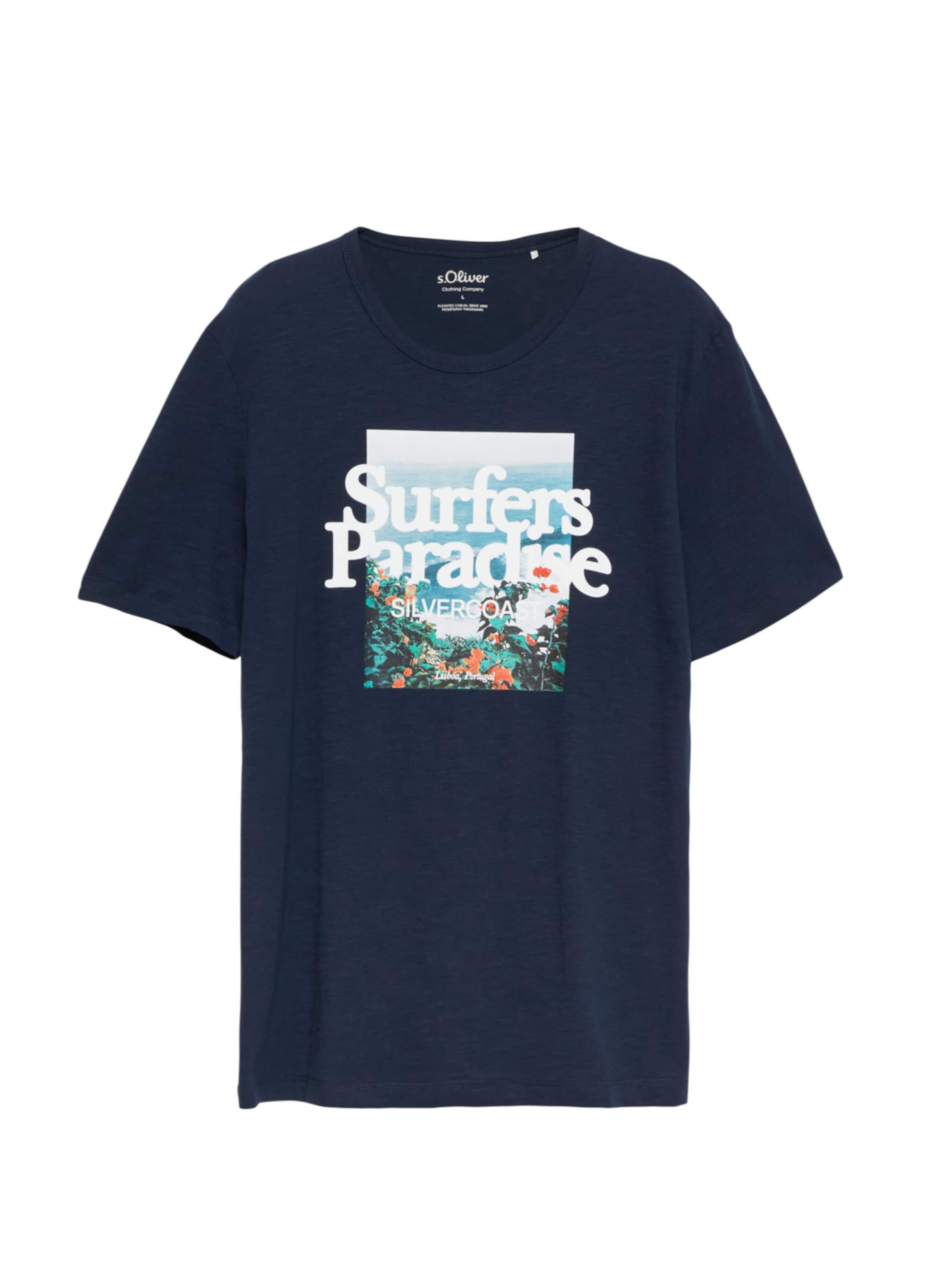 s.Oliver Shirt 's.Oliver - Heren t-shirt' in XXXL in de kleur Bruin, Productweergave
