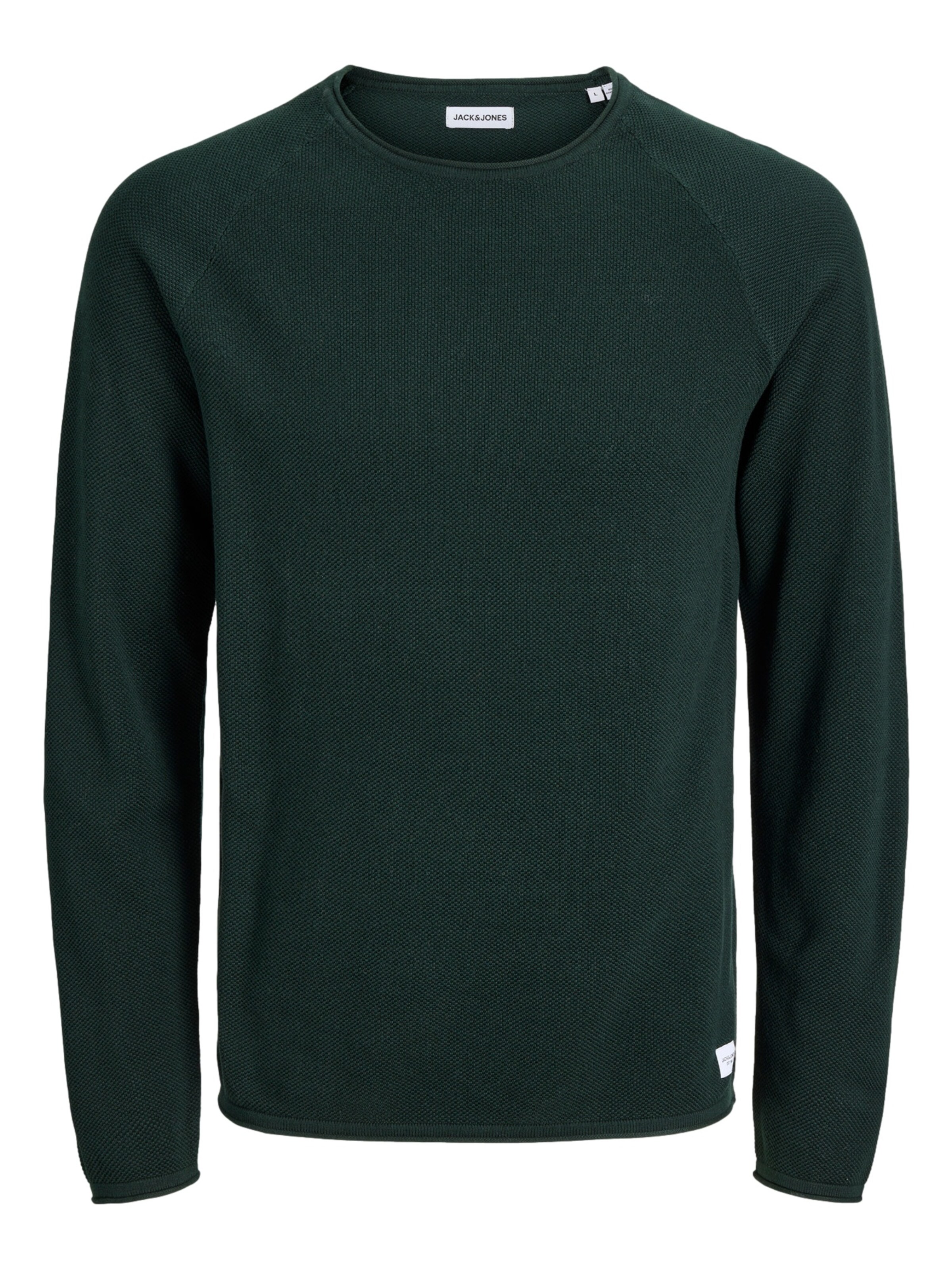 JACK & JONES Πουλόβερ 'JJEHill' σε πράσινο: μπροστά
