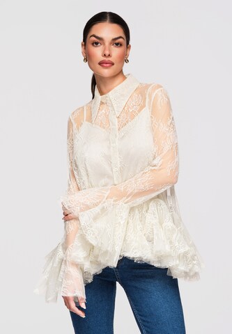 Ombre Bluse 'OW-SH-E0003' in Beige: Vorderseite