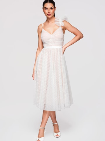 Ombre Dress in White