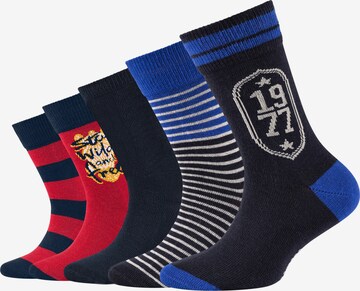 camano Socks in Blue: front