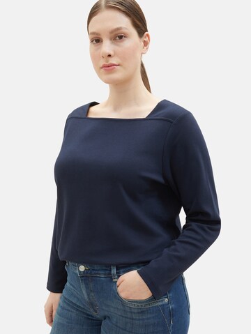 Tom Tailor Women + Shirt in Blue